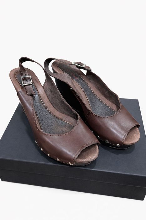 Обувь на платформе коричневая