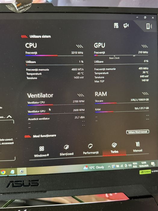 Laptop Gaming ASUS TUF RTX 4060 / 32GB RAM / 2TB SSD