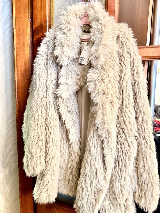 Полушубок H&M, искусственный мех