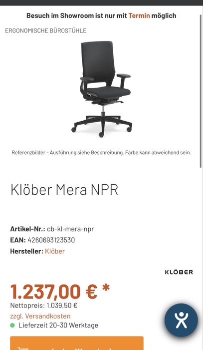 Scaun ergonomic klöber mera