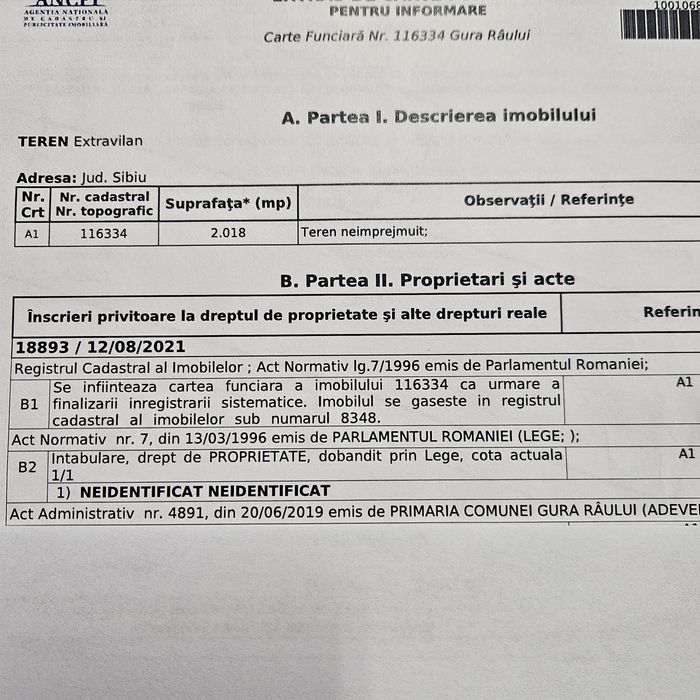 Vând teren extravilan