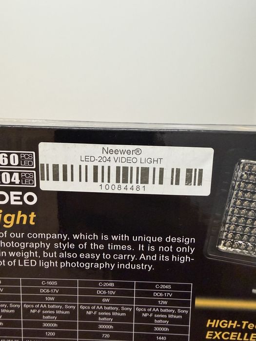 Lampa video Neewer LED-204 Video Light | Bestlight Phantom PT-C-204S