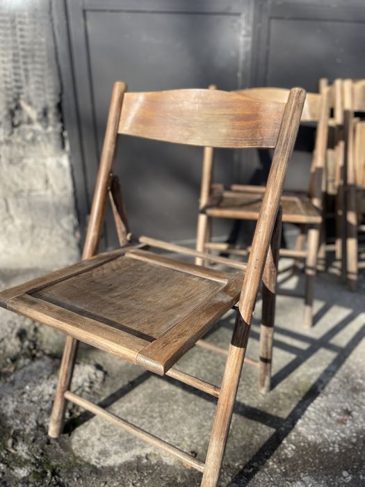 Дървени сгъваеми столове 5бр