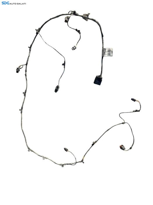 Cablaj Instalatie Electrica de pe Bara Spoiler Fata pentru Proiectoare Ceata Senzor Temperatura 4 Senzori Parcare PDC Parktronic Volkswagen Touareg 7P 2010 - 2014 Cod 7P6971095L [B4656]