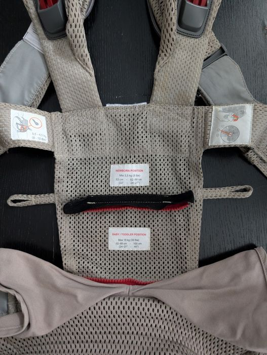 Marsupiu pentru bebelusi 3,5-15kg BabyBjorn One Air 3D Mesh Greige