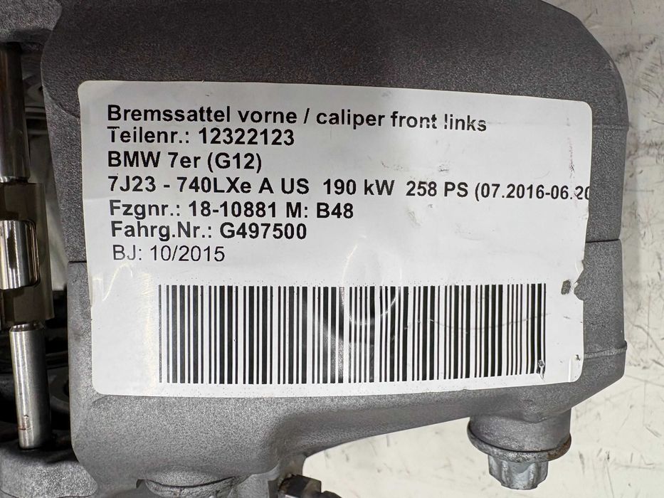 Оригинален Преден Ляв Спирачен Апарат За БМВ Г30 Г11 Г14 И20 6891275 BMW G30 G11 G14 I20