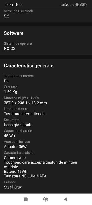 Laptop Acer aspire lite