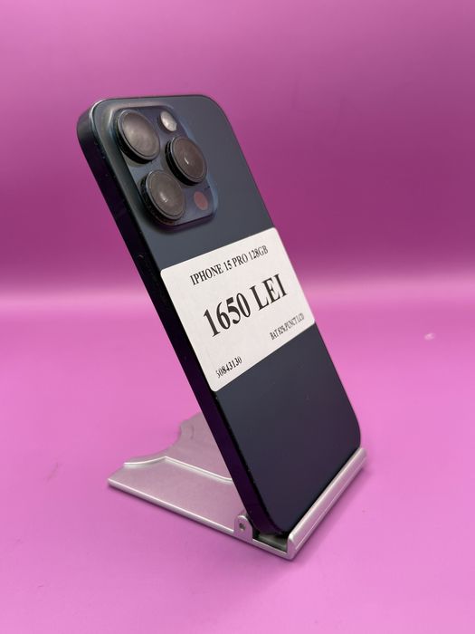 IPHONE 15 PRO 128 GB bat 82% PUNCT LCD •Matei Amanet Margeanului•6084