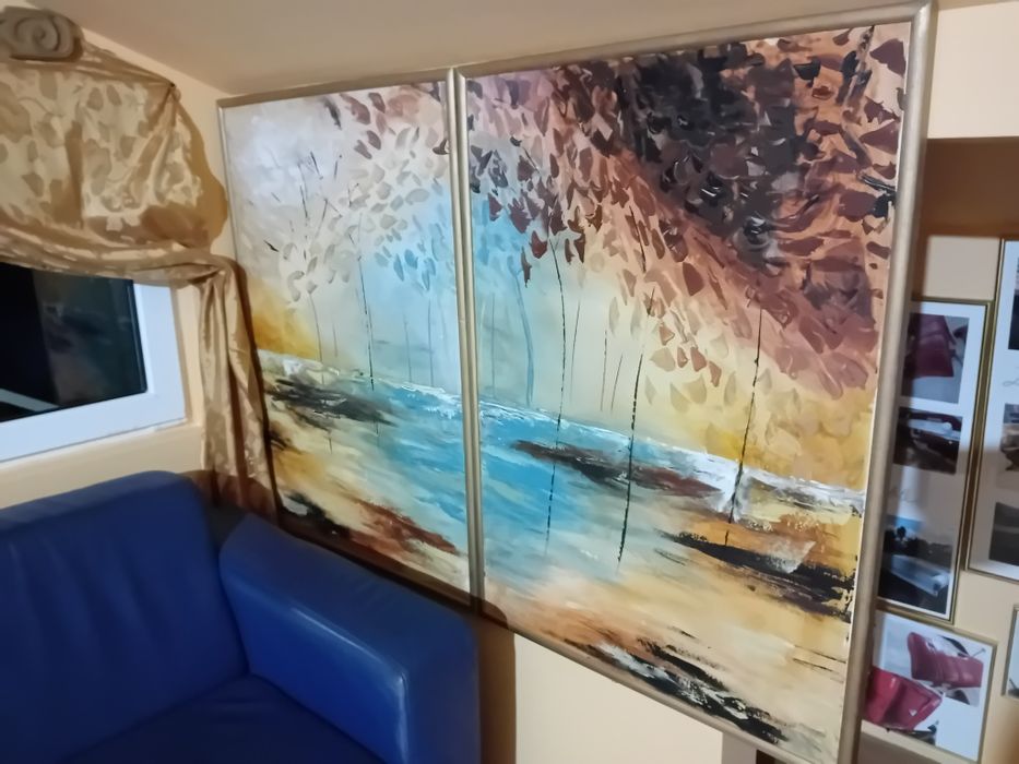 Set de 2 tablouri realizate manual