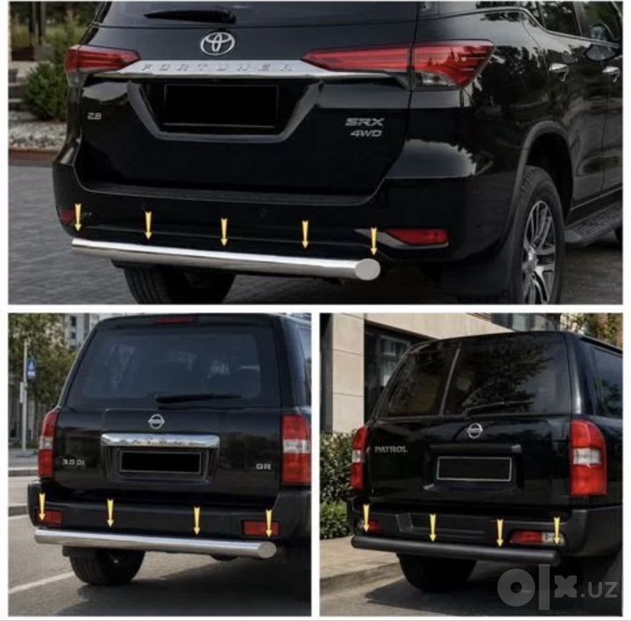Защита бампера на Nissan Patrol Toyota Fortuner