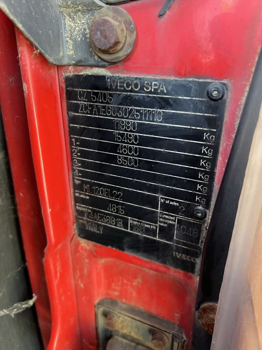 2007 Iveco EuroCargo ML120EL22 Prelata cu obloane si lift