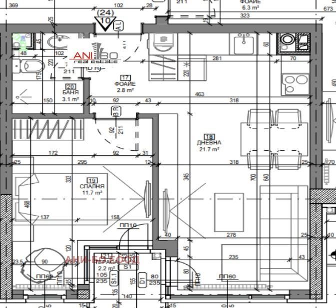 Южен двустаен в кв. Малинова Долина, площ 58m2, AKT 14, цена 139200