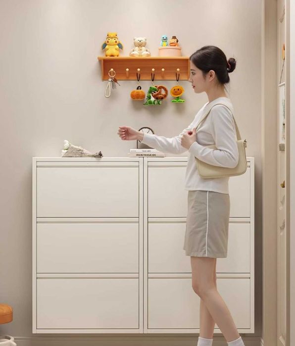 Узкая обувница/ обувница для дома/ обувной шкаф для прихожей комнаты