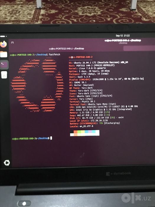 Dynabook x40-j noutbook