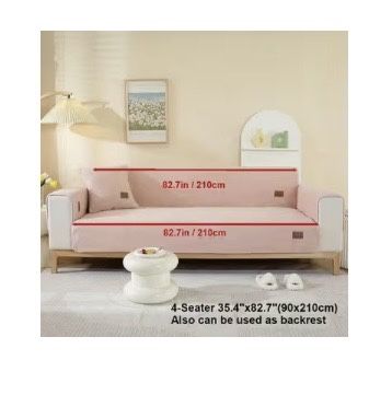 Калъф за диван - розов - 2 бр.90 х 210 см.