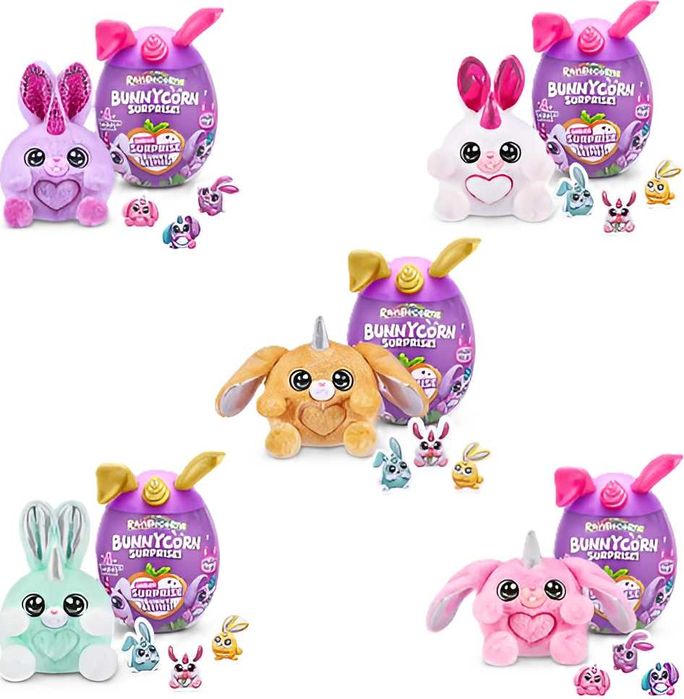 Плюшена играчка Зайче Bon Bon с изненади Zuru Rainbocorns