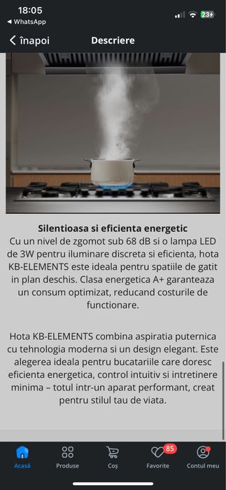 Hota pentru bucatarie