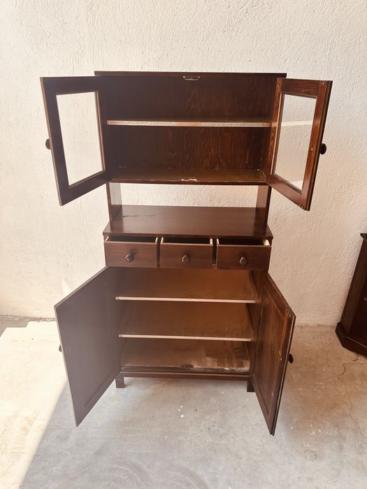 Старинен бюфет с витрина – Arts & Crafts, 1920–1940 г.