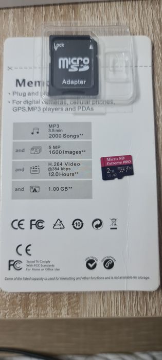 Card microSD 2 TB high Speed High performance