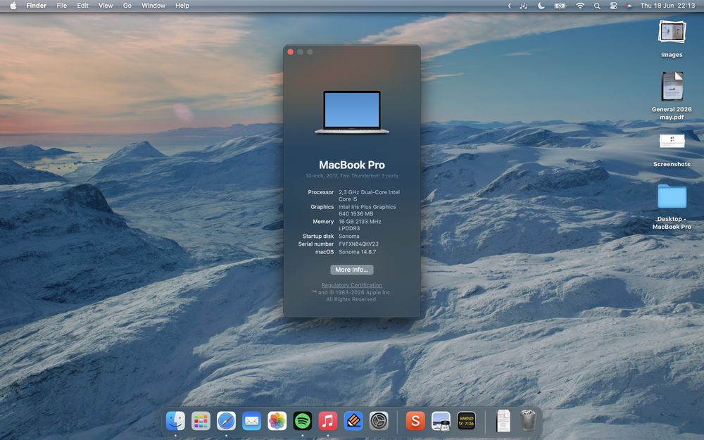 MacBook Pro 2017 - 16GB RAM