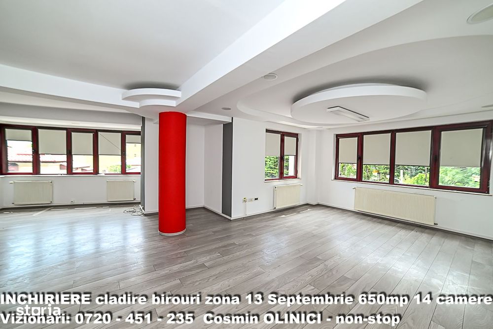 Spatii birouri de inchiriat zona 13 Septembrie I S+P+3 I 650 util