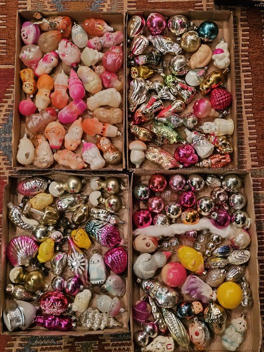 Ёлочные игрушки - стекло- ретро