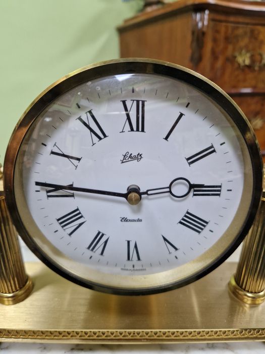 Рядък антикварен колекционерски немски настолен часовник Shcatz