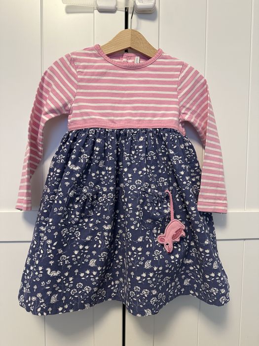 Lot 2 rochii JoJo Maman si George, cu maneci lungi, 104 cm, 3-4 ani