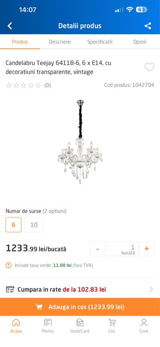 Vand Candelabru Teejay