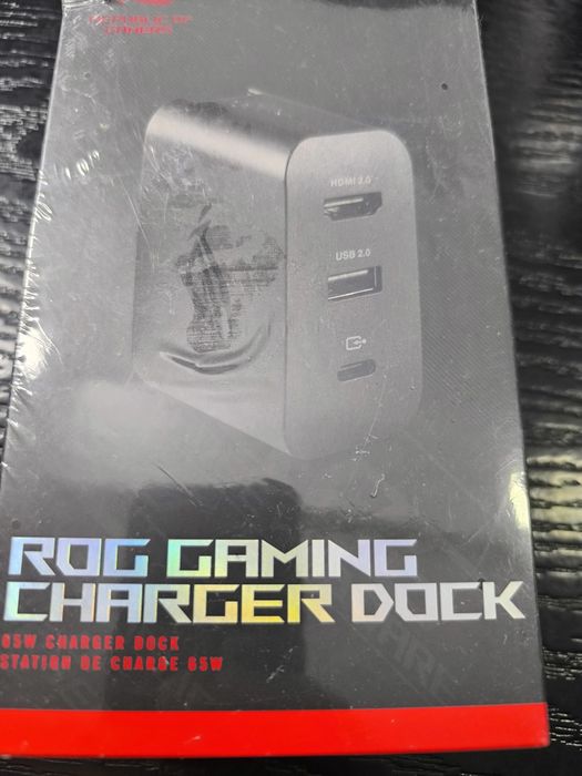 Asus ROG gaming charger dock, sigilat