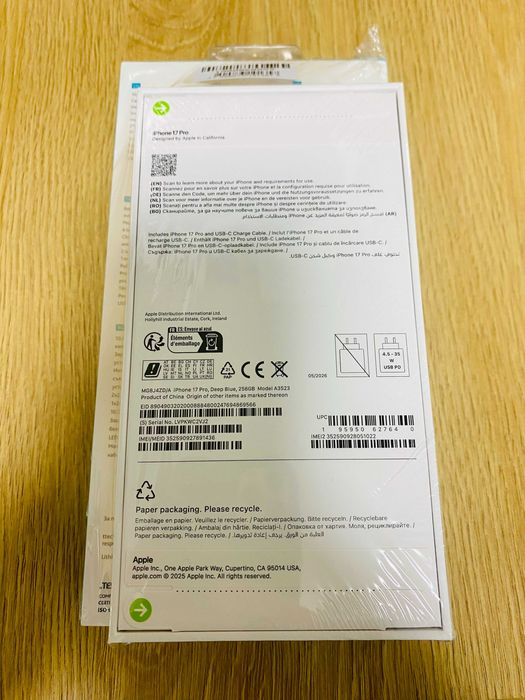 ЧИСТО НОВ !!! НЕРАЗПЕЧАТАН ! Apple iPhone 17 Pro, 256GB, 5G, Blue
