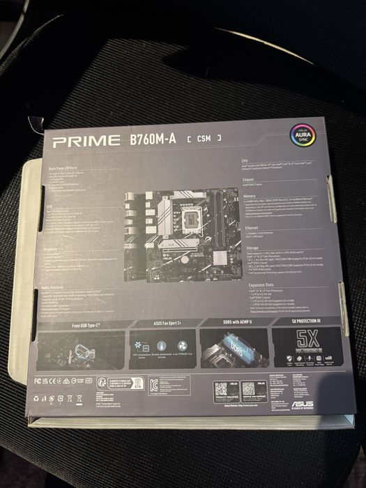 Intel® Core i5-12400F 2.5 GHz / 4.4GHz  > PRIME B760M-A-CSM