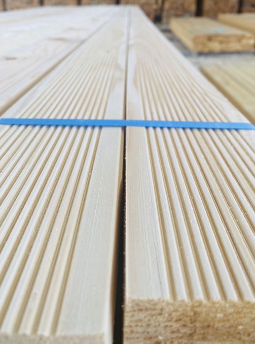 Декинг - подова настилка от смърч 9см