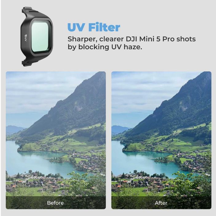 filtre freewell dji mini 5 pro  UV, CPL, LPR si Glow Mist 1/4