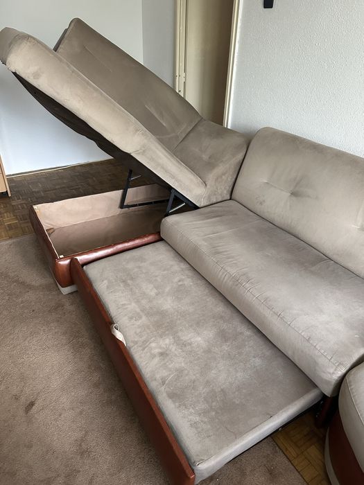 Canapea colțar extensibila + fotoliu