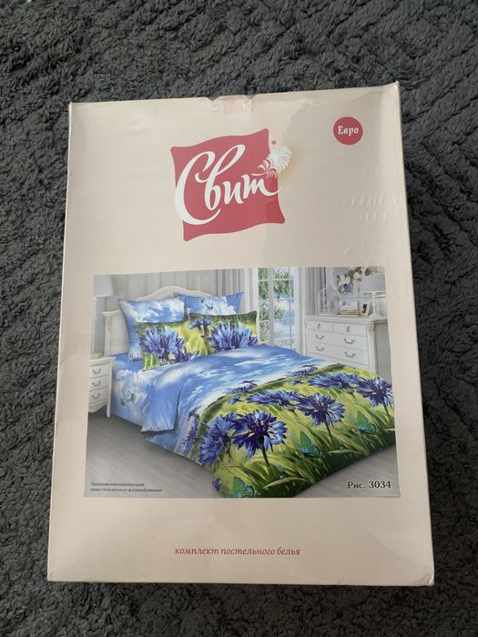 Новое постельное белье, евро