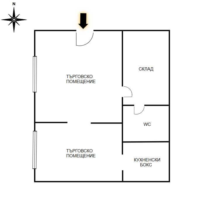 Дава се под наем Офис в Велико Търново, Център - 42 кв.м за 229.5 € - Снимка #8