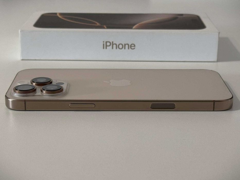 Бартер! iPhone 16 Pro Max Desert Titanium (Златен) 97% Батерия!