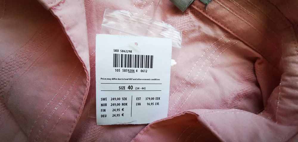 Риза от Швеция (верига Lindex), нова, розова, памучна стреч