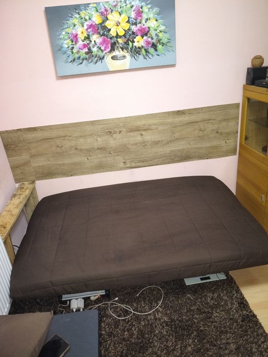 Canapea extensibila cu lada depozitare 120x180