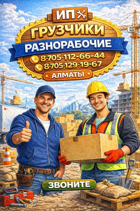 Грузчики Разнорабочие ИП