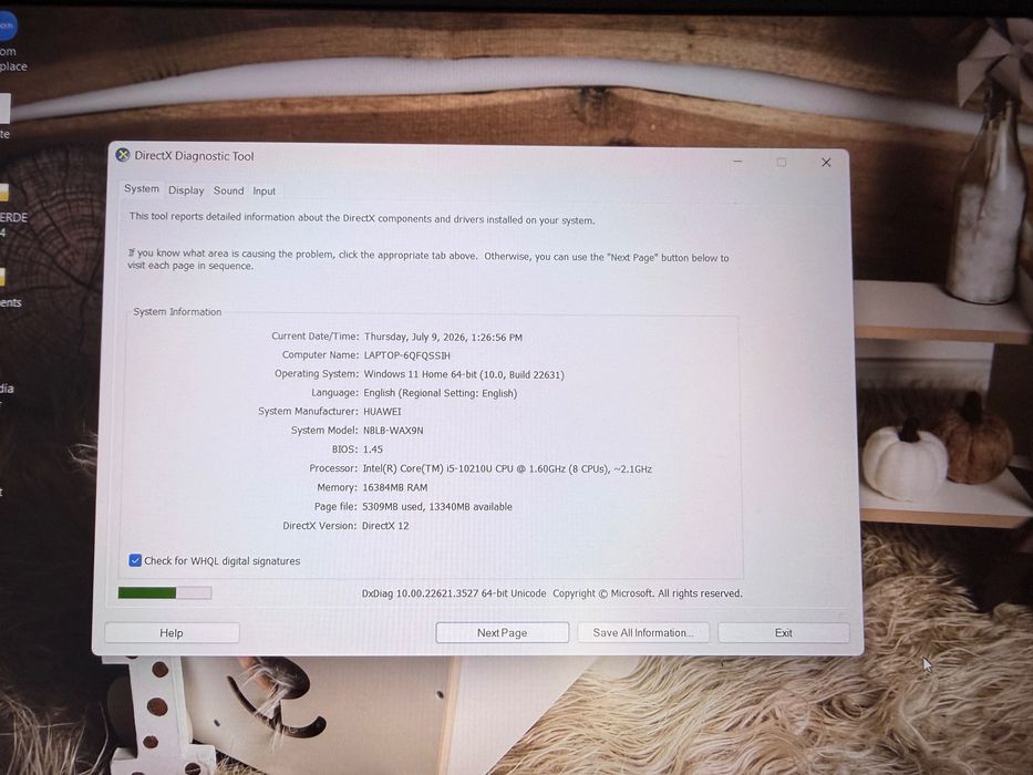 Huawei MateBook D14 i5 / 16GB RAM / 512GB SSD