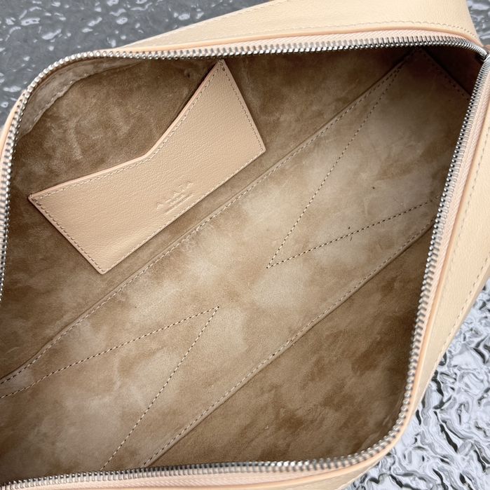 Geanta Alaia Le Teckel 32 cm, nudepink, Premium