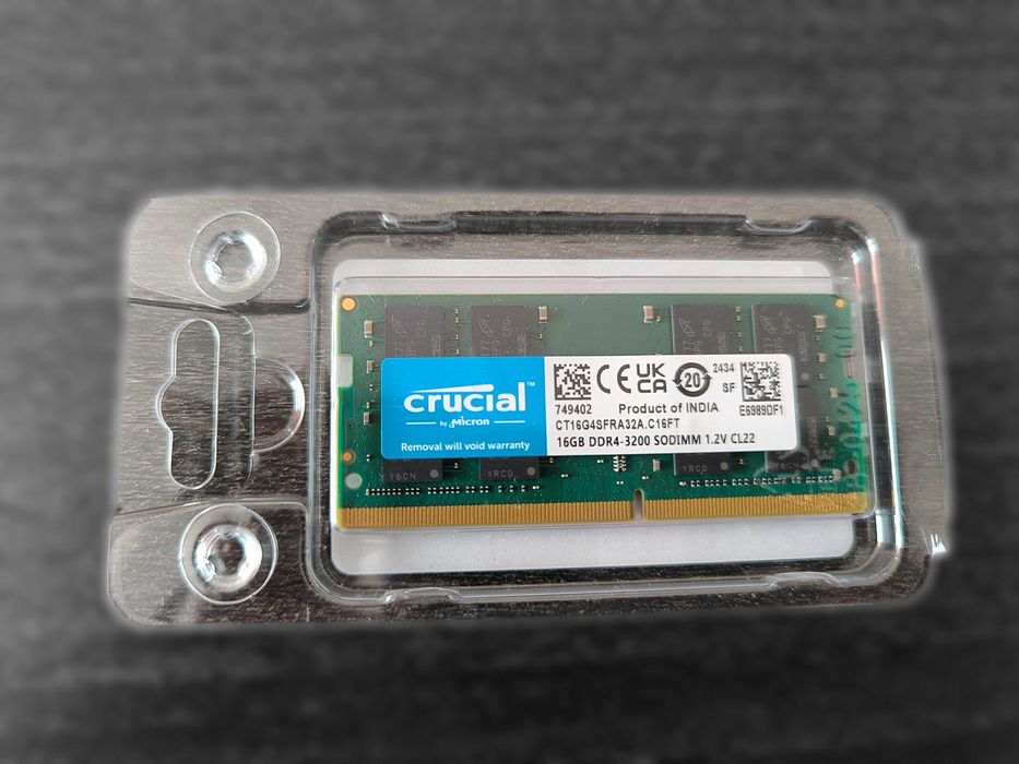 НОВА памет Crucial SODIMM DDR4 3200 16 GB RAM памет за лаптоп