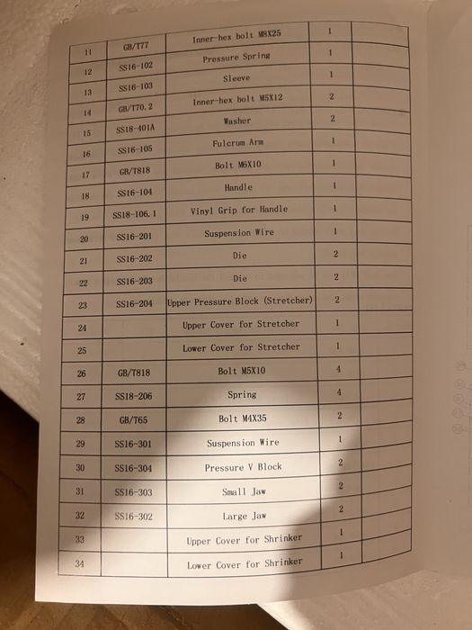 Shrinker metalic manual