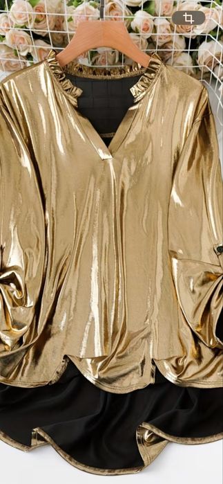 Top de damă , nou cu eticheta , marimea L , culoare aurie , trimit si
