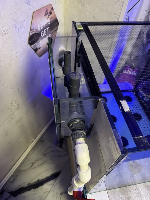 Acvariu marin complet cu sump și dulap – sticlă Ultra Clear 10 mm