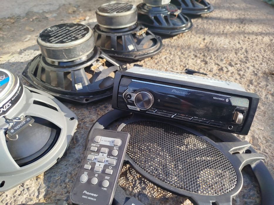 Пионер магнитофон и колонки