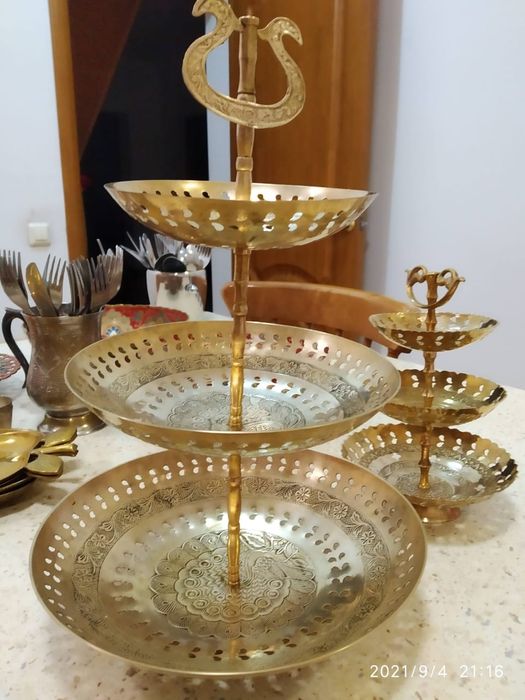 Вазочки блюдо латунь бронза СССР