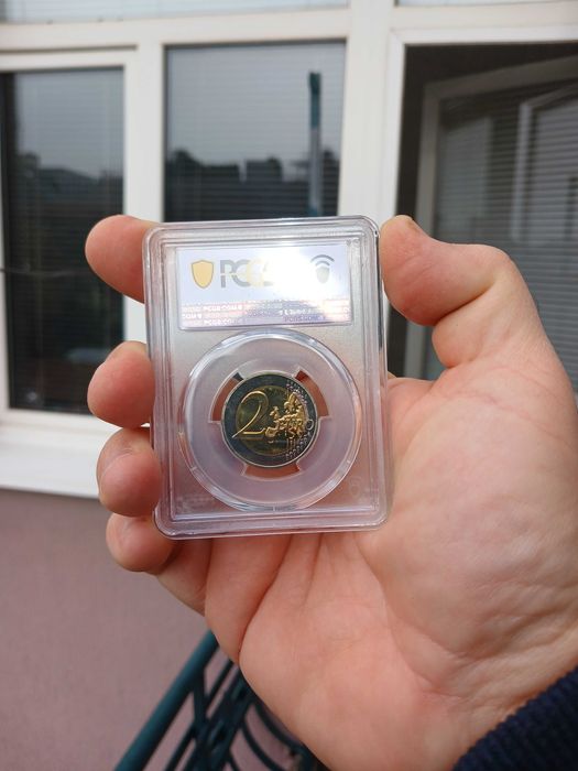 2 евро"грейс кели"2007 г,.Малта,3000евро MS66